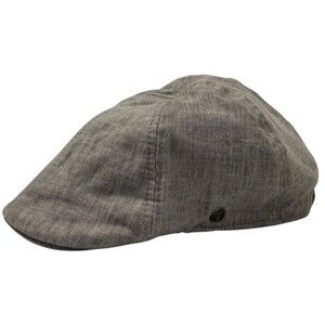 Epoch Hats Gray Linen Flat Ivy Gatsby Summer Newsboy Hat Premium Headwear OS